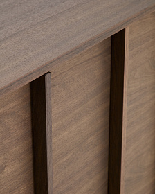 Комод Onix с отделкой из орехового шпона темного цвета, 150 x 80 см