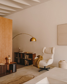 Madali Металлический торшер с латунной отделкой и основой из белого мрамора