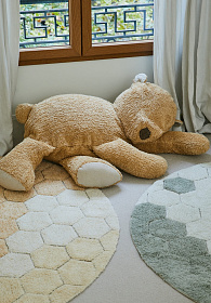 Ковер Медовые соты (золотой) d140