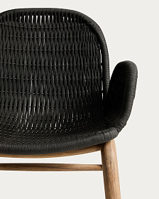 Уличный стул Alipa из массива акации и темно-серой веревки