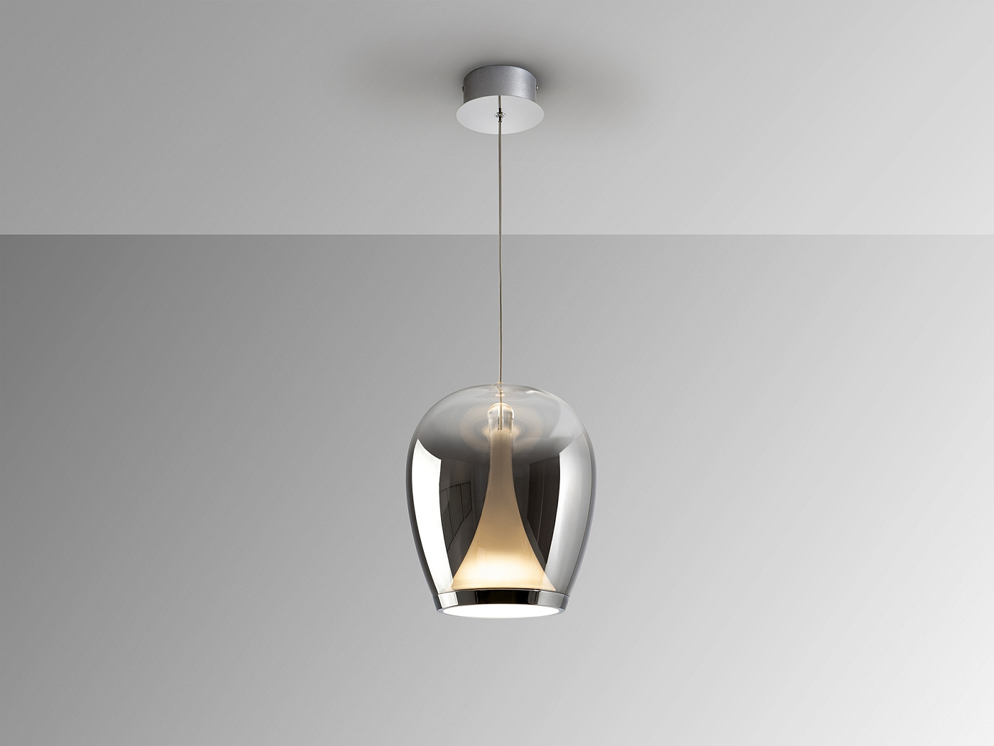 Suspiro Подвесной светильник хром/коричневый D25