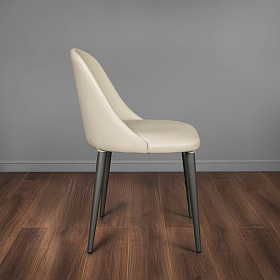 Стул MARBELLA серый матовый лак, экокожа 78