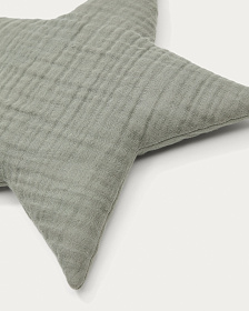 Зеленая подушка Laily в форме звезды, 100% хлопок, 30 x 30 см