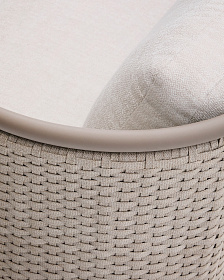 Уличное кресло Sedalis из алюминия и серо-коричневой веревки