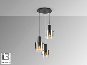 Люстра Venize 3L черный/дымчатый