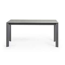 Стол Atta 160 (220) x90 антрацит керамика