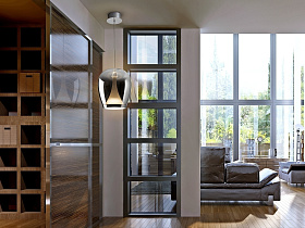 Suspiro Подвесной светильник хром/коричневый D25