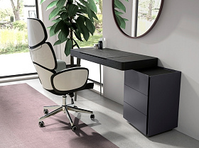 Поворотное офисное кресло 4142/MLM611467 из светло-серой ткани