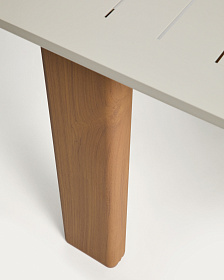 Комплект садовой мебели стол Livorno и 6 стульев Linosa из алюминия цвета экрю