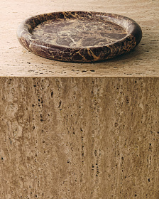 Поднос Lenorel из бордового мрамора 30 x 23 см