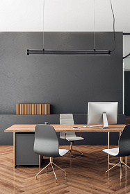 SCUBA UGR 1200 Настенный светильник черный 36Вт 3000K CRI90 50° DALI