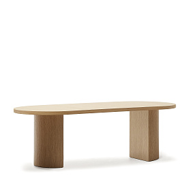 Стол Nealy с дубовым шпоном в натуральной отделке, 240 x 100 см