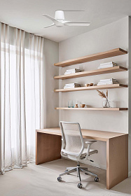 Потолочный вентилятор HEY TUB S Ш900mm белый 3 P LED 10W CCT