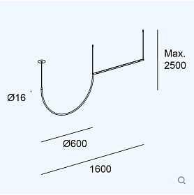 Подвес Tubs Modular Lineal Single with Arch 00-A146-05-M1