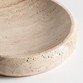 Декоративное блюдо Jasha 28 см из травертина