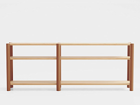 Доп. секция стеллажа Bona 80 cm 3S терракотовый