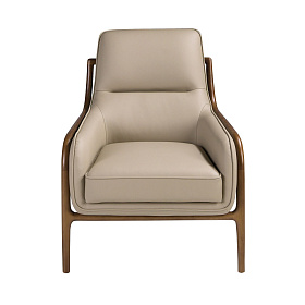 Кресло 5177 из кожи цвета норки