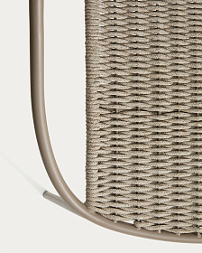 Стул уличный Atrani из стали и веревки цвета таупе