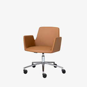 Кресло офисное поворотное Altea на колесиках с алюминиевым основанием и газлифтом