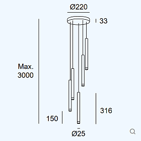 Люстра Candle 5 Bodies Chandelier 00-8317-60-60