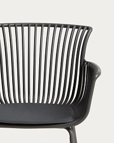 Уличный стул Surpika из пластика и графитовой стали