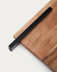Сервировочная доска Vira из дерева акации и черного металла