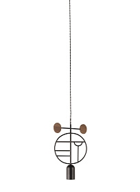 Подвесной светильник Wooden Dots WD06 graphite/walnut