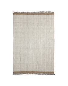 Ковер Brina из бежевой шерсти с узором в елочку 230 x 160 см