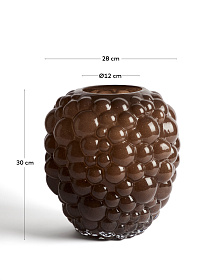 Ваза Mure из коричневого стекла, 30 см