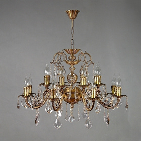 Люстра MANTRA Alicante Ambiente 16L 8888/8+8 AB Leaf Crystal