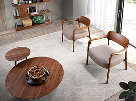 Кресло LC17088 /5082 из экокожи с каркасом из ясеня