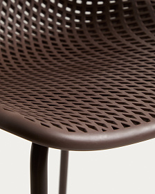Уличный стул Quinby из коричневой стали и пластика