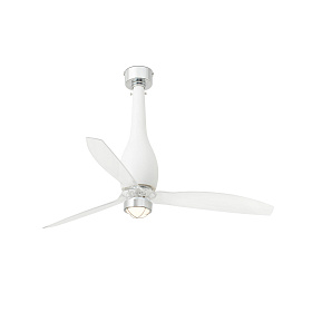 Потолочный вентилятор Eterfan мат. LED белый/прозрачный 128 см