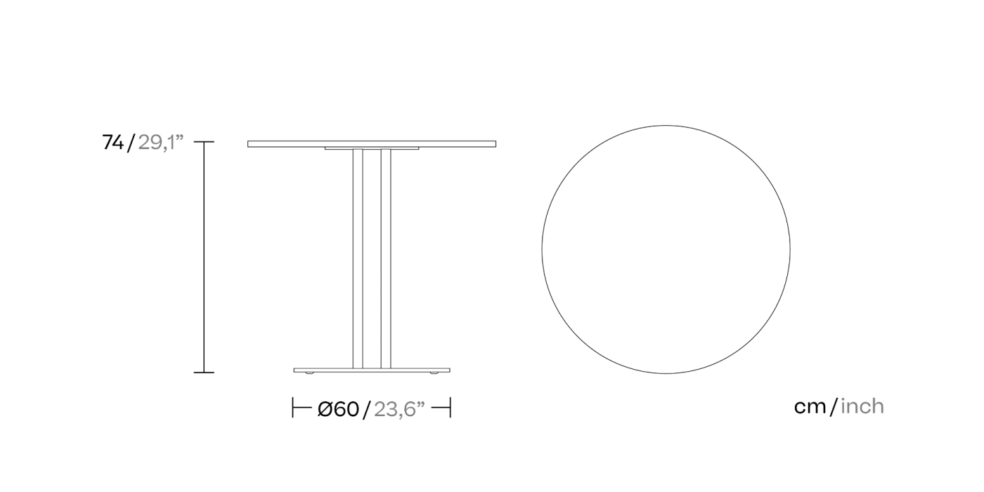 Обеденный стол Ringer Ø90 мрамор KS7700200