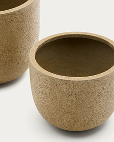 Набор из 2-х кашпо Selvi песчаник светло-коричневого цвета Ø 37 см