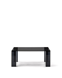 Журнальный столик Adularia из стекла темно-серого цвета 85 x 85