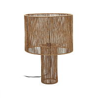Настольная лампа Pontos из джута с натуральной отделкой