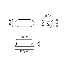 NOVO 250 Черный настенный светильник LED 5W 2700K