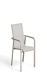 Уличный стул Canea из бежевого алюминия