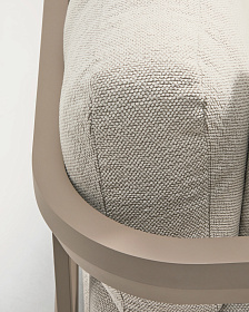 Трехместный диван Nerano из алюминия серо-коричневого цвета, 208 см