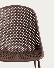 Уличный стул Quinby из коричневой стали и пластика