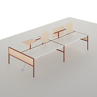 Двойной рабочий стол Piem 140 x 166