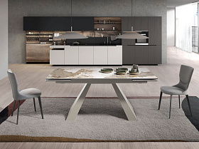 Раздвижной обеденный стол 1124/MC21087DT из мраморной керамики