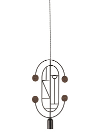 Подвесной светильник Wooden Dots WDS04 graphite/walnut