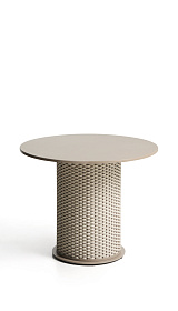 Уличный стол Sedalis цвета таупе из алюминия и веревки Ø135 см