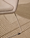 Кресло Zahara бежевого цвета и сталь в бежевой отделке
