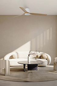 Потолочный вентилятор PUNT TUB M Ш1300MM белый 3 PALAS светлое дерево