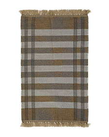 Коврик Barani из полипропилена коричневого и бежевого цвета 60 x 90 см