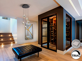 Люстра Zaria 5L- черный/золотой D30 DIM