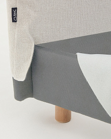 Кровать Valma из жемчужного шенилла со съемным чехлом для матраса 180 x 200 см